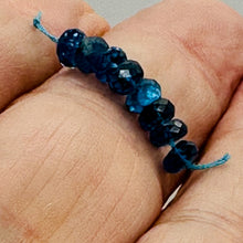Load image into Gallery viewer, Stunning AAA Neon Blue Apatite Faceted Roundel Beads | 4x2mm | 8 Beads |