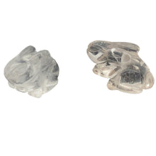 Load image into Gallery viewer, Hoppy 2 Carved Clear Quartz Bunny Rabbit Beads | 22x12x10m | Clear