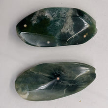 Load image into Gallery viewer, Ocean Jasper Old Stock Long Oval Beads| 45x22x6 to38x20x7mm|Green, Pink| 2 Beads