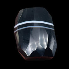 Load image into Gallery viewer, Onyx Flat Faceted Rectangular Pendant Bead | 50x48x14mm | Black White |