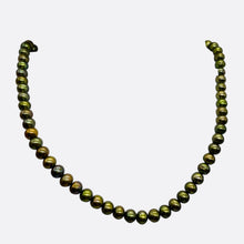 Load image into Gallery viewer, Fresh Water Pearls Round 16" Strand | 6mm | Iridescent Olive | 74 Pearls |