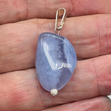 Load image into Gallery viewer, Blue Chalcedony Sterling Silver Designer Pendant | 1 1/2" Long| Blue| 1 Pendant|