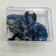 Load image into Gallery viewer, Sodalite Stone Rhinoceros Pendant Necklace| 3/4' Long | Blue, White | 1 Pendant|