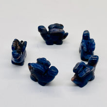 Load image into Gallery viewer, 2 Sodalite Dinosaur Stegosaurus Animal Beads | 21x11x8mm | Blue White