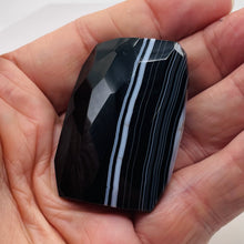 Load image into Gallery viewer, Onyx Flat Faceted Rectangular Pendant Bead | 50x48x14mm | Black White | 1 Bead |