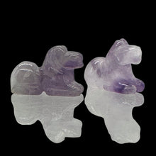 Load image into Gallery viewer, Adorable! 2 Carved Amethyst Horse Pony Beads