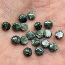 Load image into Gallery viewer, Siberia Russian Seraphinite 6x3mm Coin Bead Strand 110499
