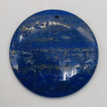 Load image into Gallery viewer, Lapis Lazuli Striped Round Pendant Bead | 50x5mm | Gold Silver | 1 Bead |