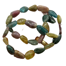 Load image into Gallery viewer, Tourmaline, Apatite Nugget Beads| 12x6mm | Green Blue Purple | 32 Bead Strand |
