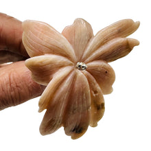 Load image into Gallery viewer, Peruvian Opal 163ct Carved Flower Pendant Bead | 60x80x7mm | Pink | 1 Bead |