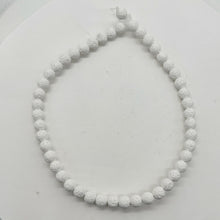 Load image into Gallery viewer, Lava Stone Round Beads 16" Strand | 8mm | White | 46 Beads |