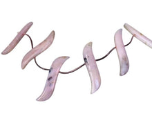 Load image into Gallery viewer, Unique Cut Pink Peruvian Opal 46x13mm Briolette Bead Strand 109865