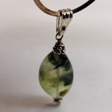 Load image into Gallery viewer, Tourmalinated Quartz Sterling Silver Pendant | 1 3/4" Long | Clear Green Black |