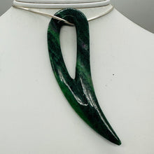 Load image into Gallery viewer, Ruby Zoisite Comma Bead | 94x28x6mm | Green Red | 1 Pendant Bead