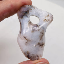 Load image into Gallery viewer, Peruvian Opal 13g Abstract Cut | 52x37x3mm | White. Gray, Pink | 1 Pendant Bead|