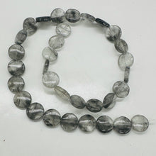 Load image into Gallery viewer, Natural Misty Grey Quartz 12mm Coin Bead Strand | 12x4mm| 33 Beads |