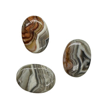 Load image into Gallery viewer, 3 Premium Crazy Lace Agate Oval Focal Beads 4581