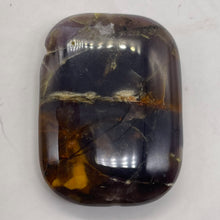 Load image into Gallery viewer, Purple Sage Plume Agate Rectangle Pendant Bead| 39x30x8mm | Purple, Bronze | 1 |