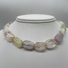 Load image into Gallery viewer, Kunzite 61G Flat Nugget Bead Strand | 20x13x5to 17x12x6mm | Pink, Green, Clear |