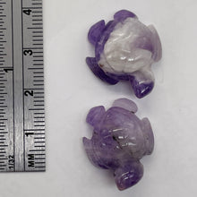 Load image into Gallery viewer, Majestic 2 Carved Amethyst Sea Turtle Animal Beads