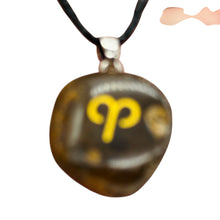 Load image into Gallery viewer, Zodiac Aries Tiger Eye Stone Oval Pendant | 1 1/2" Long | Bronze | 1 Pendant |