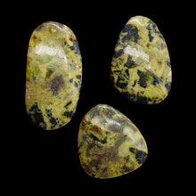 Load image into Gallery viewer, Turquoise Faustite Freeform Beads| 36x26 to 28x25mm| Chartreuse, Black| 3 Beads|