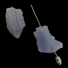 Load image into Gallery viewer, Blue Chalcedony 15g Druzy Nugget Beads| 28x19x17 to 28x15x15mm | Blue | 2 Beads|