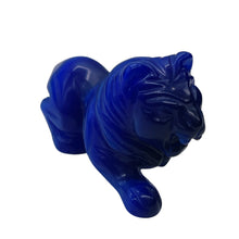 Load image into Gallery viewer, Crouching Lion Opalized Glass Lion | 1 Figurine | | 50x28x17mm | Blue