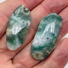 Load image into Gallery viewer, Ocean Jasper Old Stock Long Oval Beads| 45x22x6 to38x20x7mm| Blue, Gray| 2 Beads