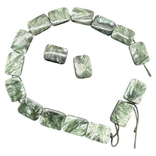 Load image into Gallery viewer, Sultry Shimmering Seraphinite Focal 8 inch Bead Strand (14 Beads) 8688HS