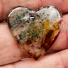 Load image into Gallery viewer, Glowing 29mm Red Limbcast Agate Heart Pendant Bead 5775Ai