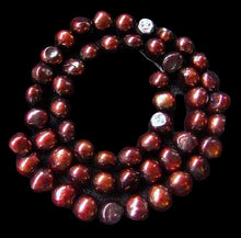 Load image into Gallery viewer, Smoldering Burgundy 10 to 8mm FW Pearl Strand 108318
