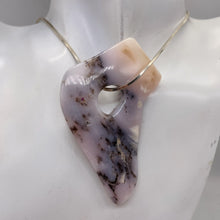 Load image into Gallery viewer, Peruvian Opal 27g Abstract Cut | 66x45x8mm | White. Gray, Pink | 1 Pendant Bead|
