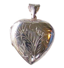 Load image into Gallery viewer, Love Sterling Silver Heart Locket Pendant 10029B