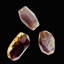 Load image into Gallery viewer, Chrysocolla Agate Faceted Free Form 3 Beads| 38x19 to 33x16mm | Lavender Clear |