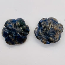 Load image into Gallery viewer, Bloomin' 2 Carved Flower Sodalite Rose Beads 9290SD