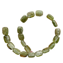 Load image into Gallery viewer, Silver Schiller Green Kyanite Bead Strand | 10x8mm | Green Silver | 41 Beads |