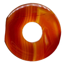 Load image into Gallery viewer, Carnelian Pi Circle Pendant Bead | 66mm | Orange | 2.6" Diameter | 1 Bead |