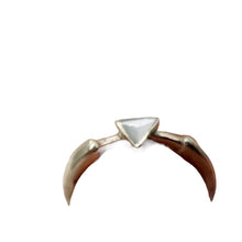 Load image into Gallery viewer, Mother of Pearl Sterling Silver Triangle Ring | Size 7 | Silver | 1 Ring |
