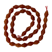 Load image into Gallery viewer, Designer Red Aventurine Artcut 10x7mm Bead Strand 102896