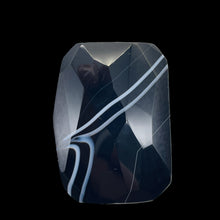 Load image into Gallery viewer, Onyx Flat Faceted Rectangular Pendant Bead | 50x48x14mm | Black White | 1 Bead |
