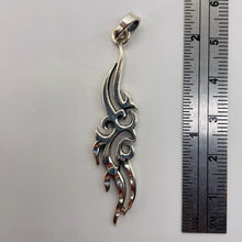 Load image into Gallery viewer, Celtic Brite Cut Sterling Silver Floral Charm | 2 1/4" Long | Silver | 1 Charm |