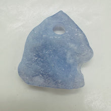 Load image into Gallery viewer, Druzy Blue Chalcedony Designer Pendant Bead | 89cts | 44x26x8mm | 1Bead |