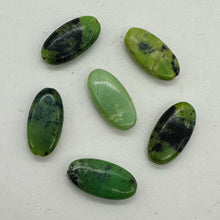 Load image into Gallery viewer, 6 Shockingly Rare Chrysoprase Oval Beads 19x9x5mm 8454