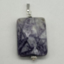 Load image into Gallery viewer, Purple Flower Sodalite Faceted Sterling Silver Pendant } 1 3/4" Long| 1 Pendant|