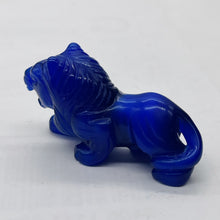 Load image into Gallery viewer, Crouching Lion Opalized Glass Lion | 1 Figurine | | 50x28x17mm | Blue
