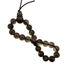 Load image into Gallery viewer, Smoky Quartz 7" Strung Strand Round Beads | 8mm | Smoky Clear | 21 Beads |