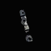 Load image into Gallery viewer, Natural Black Diamond Faceted Cube Beads | 1x1x1mm | 0.12tcw | 4 Beads |
