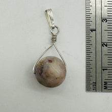 Load image into Gallery viewer, Pink Peruvian Opal Matte Finish Spinner Pendant | Pink, Black | 1 1/4" Long |