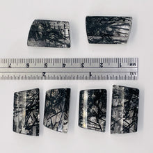 Load image into Gallery viewer, Tourmalinated Quartz Trapezoid Bead - Double Drilled | 24x14mm | Clear Black | 1